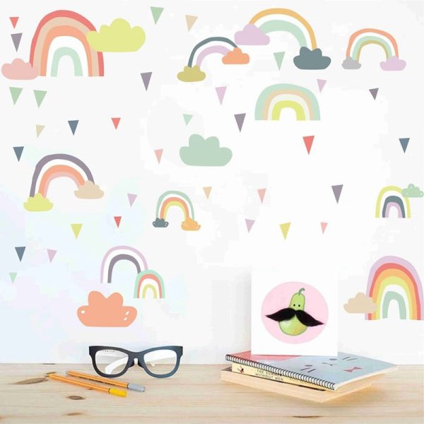 Freehand Sketch Rainbow Wall Sticker Home Decoration